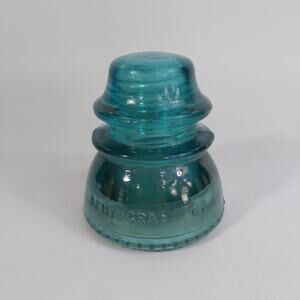 Vintage Hemingray # 42 Aqua Insulator 4" Height VGC‎